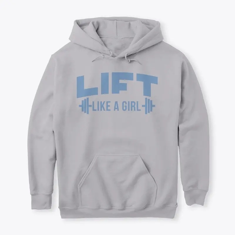 Lift Like a Girl Blue Barbell Logo